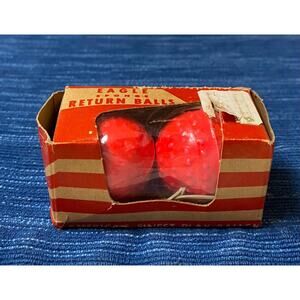 Vintage 1960S EAGLE Sponge Rubber Return Balls Box of 2 Toy 36B